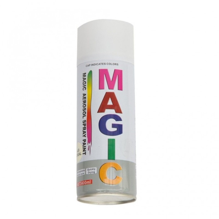Spray ART vopsea Magic ALB GLACIAR 400ml , uscare rapida