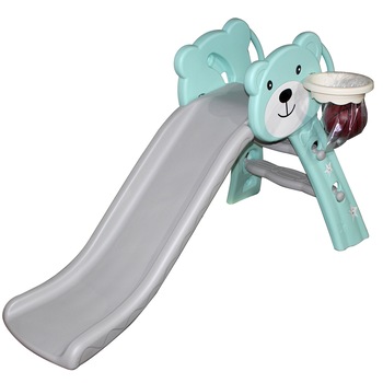 Tobogan Premium cu cos de baschet KotaBaby Albastru Tobogan Premium cu cos de baschet KotaBaby Albastru