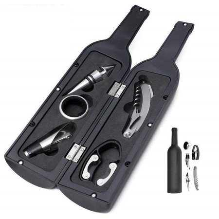 Set Desfacator de Vin , 5 accesorii din metal , Grunberg , GR331