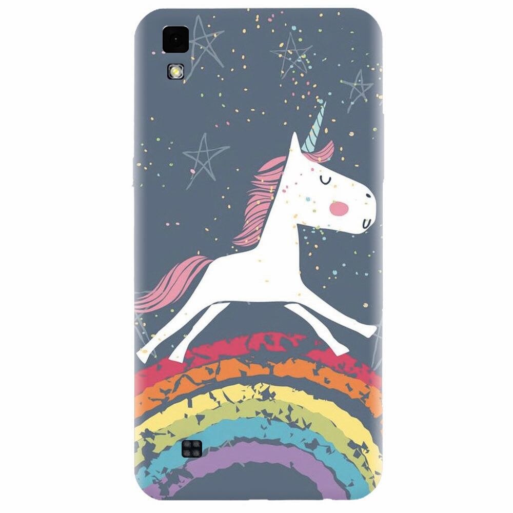 Husa silicon pentru Lg X Power, Unicorn Rainbow