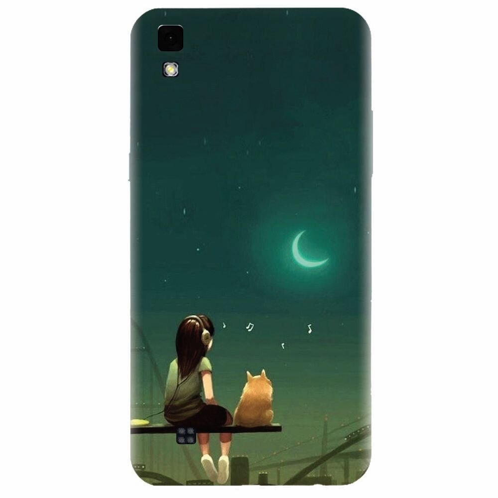 Husa silicon pentru Lg X Power, Cat And Girl