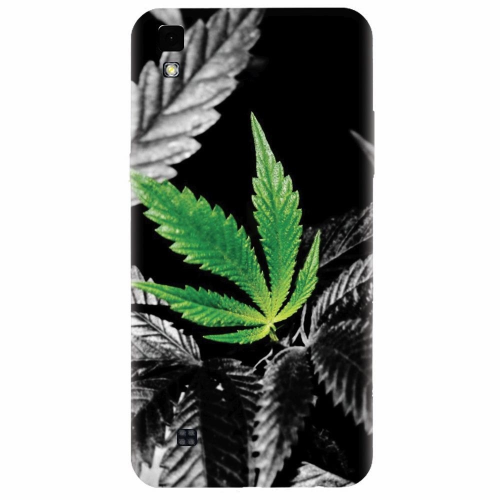 Husa silicon pentru Lg X Power, Trippy Pot Leaf Green