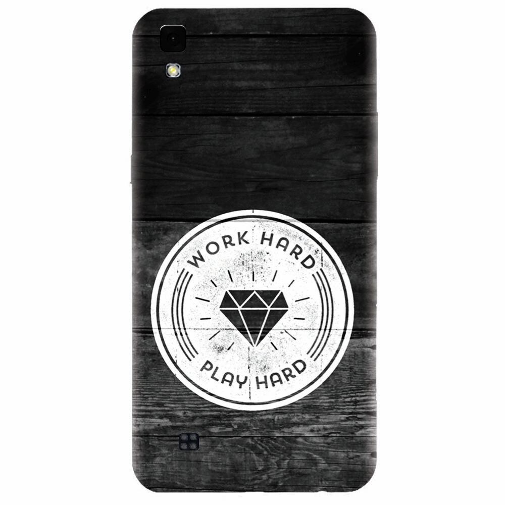 Husa silicon pentru Lg X Power, Work Hard Play Hard