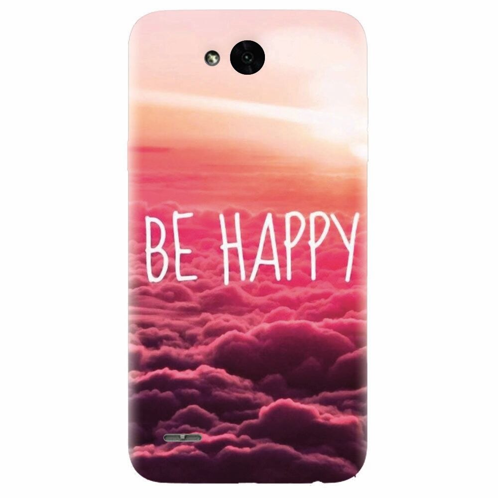 Husa silicon pentru Lg X Power 2, Be Happy Puffy Clouds
