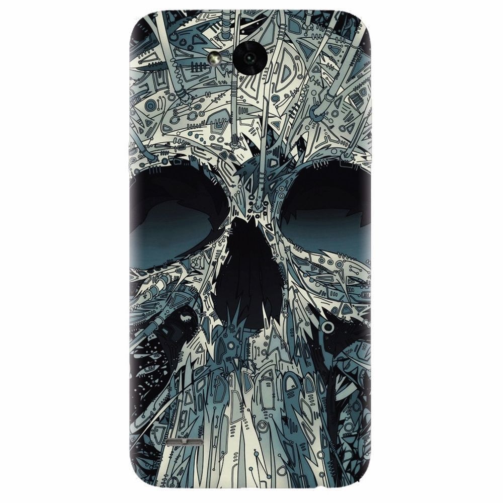 Husa silicon pentru Lg X Power 2, Abstract Skull Artwork Illustration