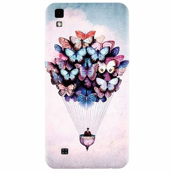 Husa silicon pentru Lg X Power, Butterfly Baloon Husa silicon pentru Lg X Power, Butterfly Baloon
