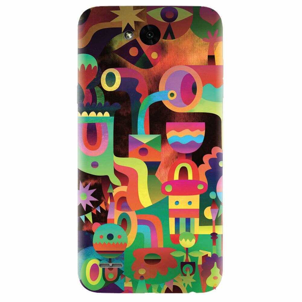 Husa silicon pentru Lg X Power 2, Abstract Colorful Shapes