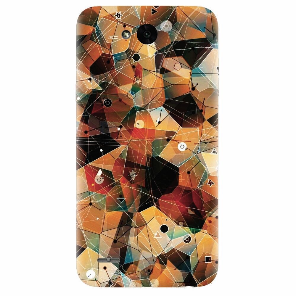 Husa silicon pentru Lg X Power 2, Abstract Triangles Connected Lines
