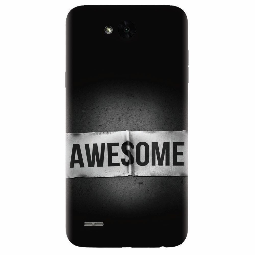 Husa silicon pentru Lg X Power 2, Awesome Label Dark