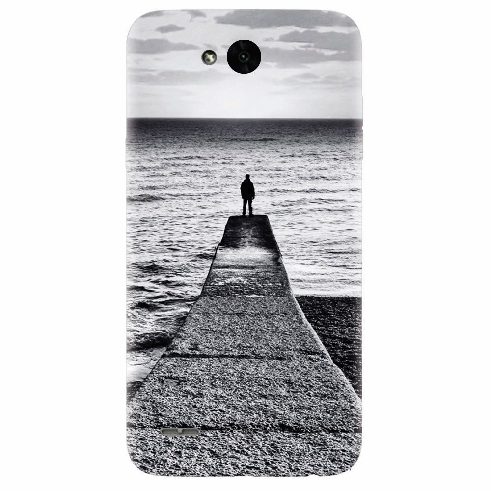 Husa silicon pentru Lg X Power 2, Abstract Dock Man Grey