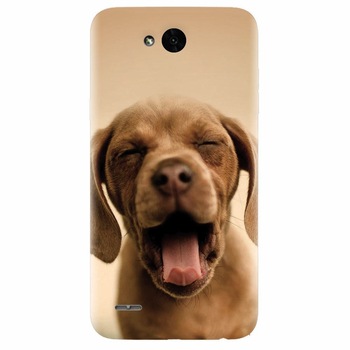 Husa silicon pentru Lg X Power 2, Cute Yawning Puppy Husa silicon pentru Lg X Power 2, Cute Yawning Puppy
