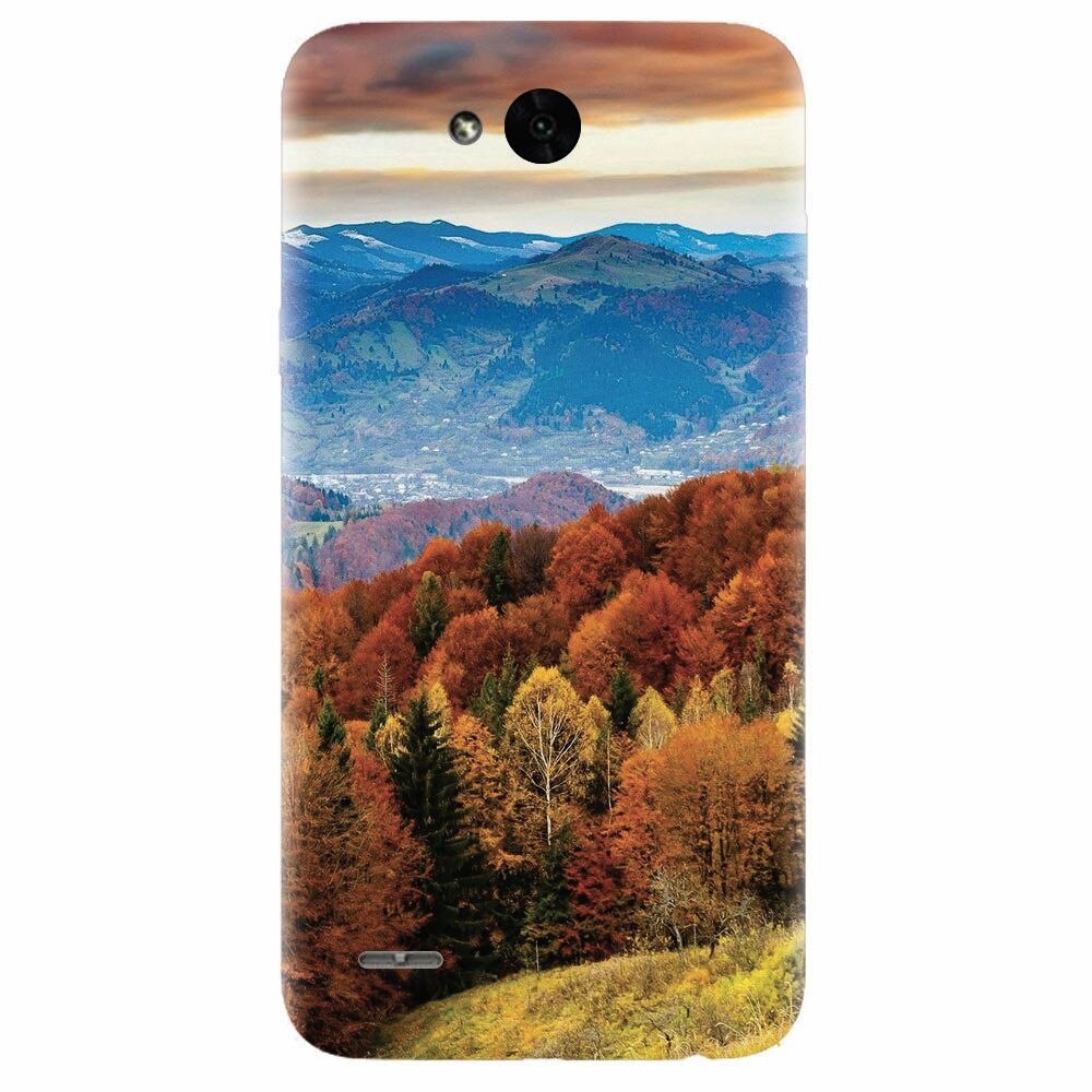 Husa silicon pentru Lg X Power 2, Autumn Mountain Fall Rusty Forest Colours