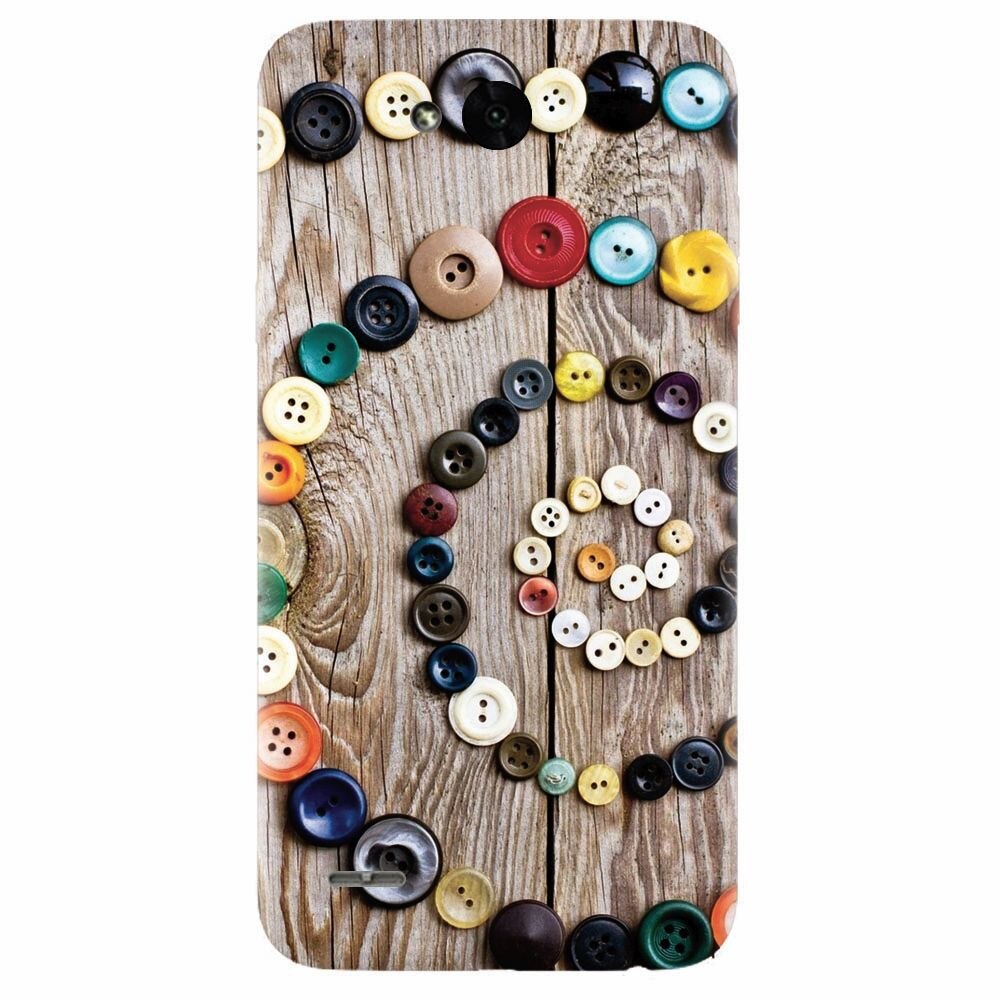 Husa silicon pentru Lg X Power 2, Colorful Buttons Spiral Wood Deck