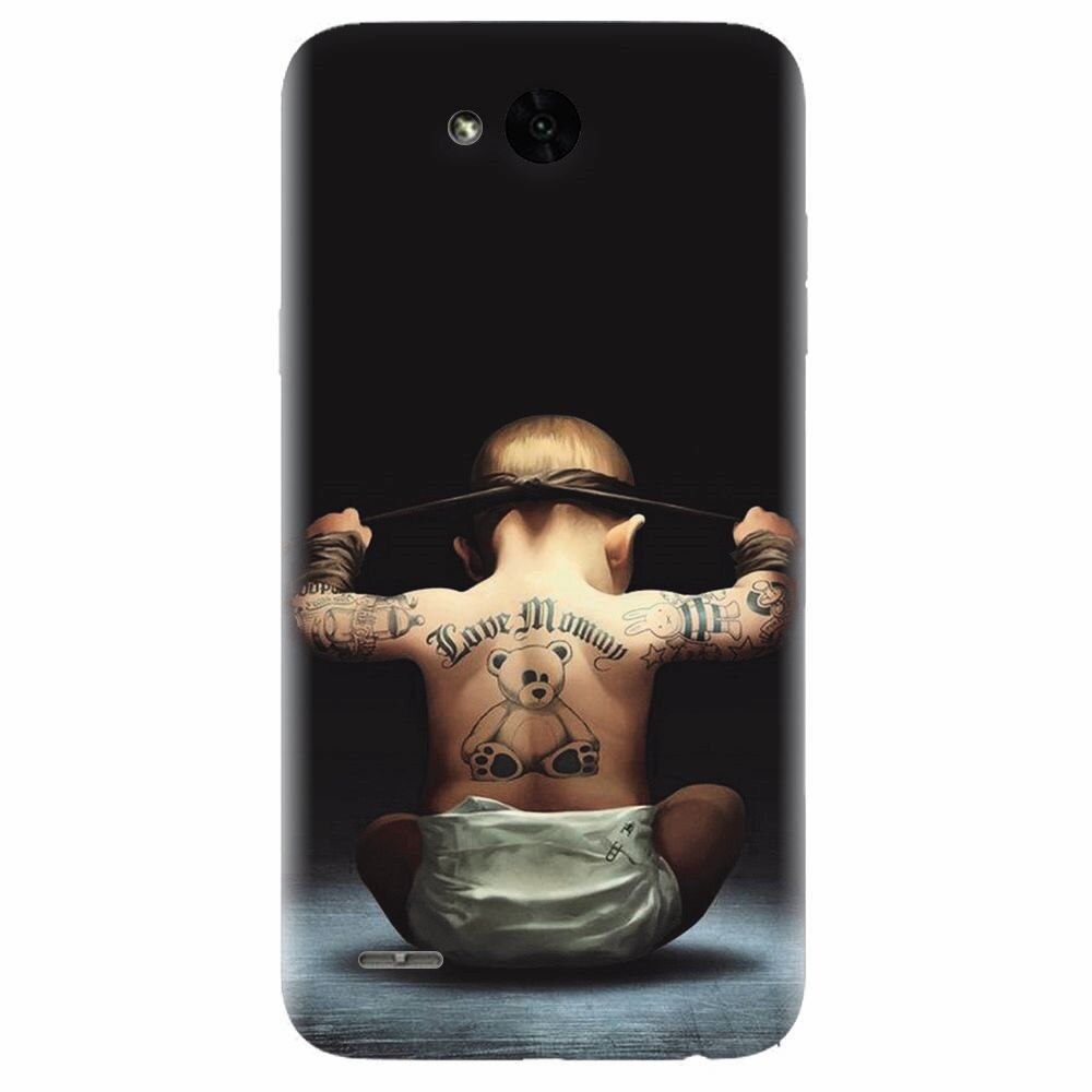 Husa silicon pentru Lg X Power 2, Body Builder Cute Baby Tattoo