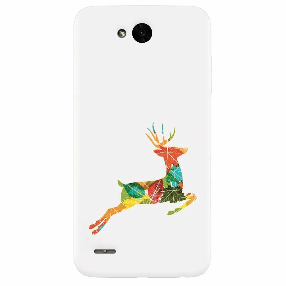 Husa silicon pentru Lg X Power 2, Colorful Reindeer Jump Illustration