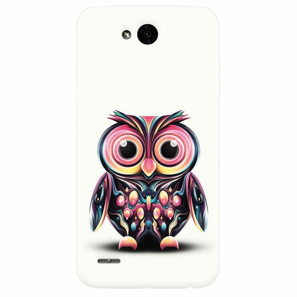 Husa silicon pentru Lg X Power 2, Colorful Owl Illustration