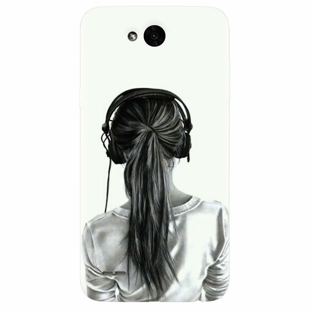 Husa silicon pentru Lg X Power 2, Girl With Headphone