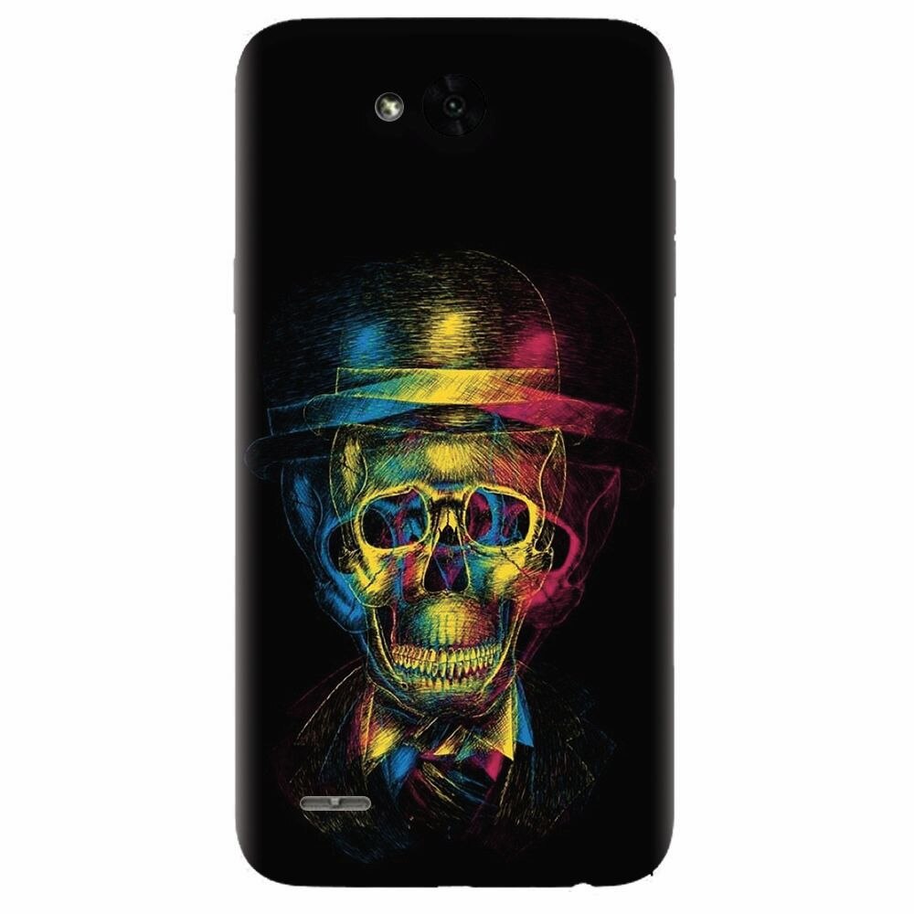 Husa silicon pentru Lg X Power 2, Colorfull skull 3d