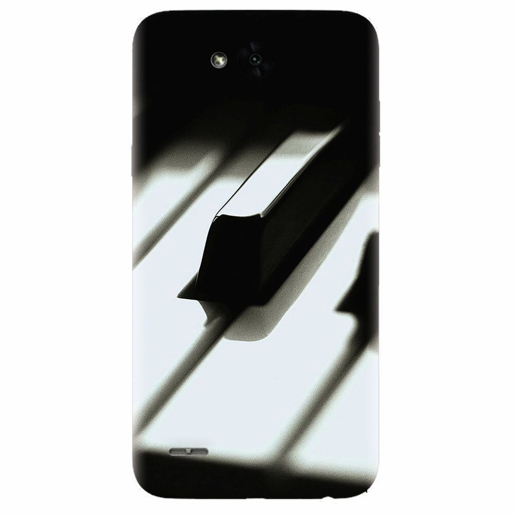 Husa silicon pentru Lg X Power 2, Piano Key Close Up Macro