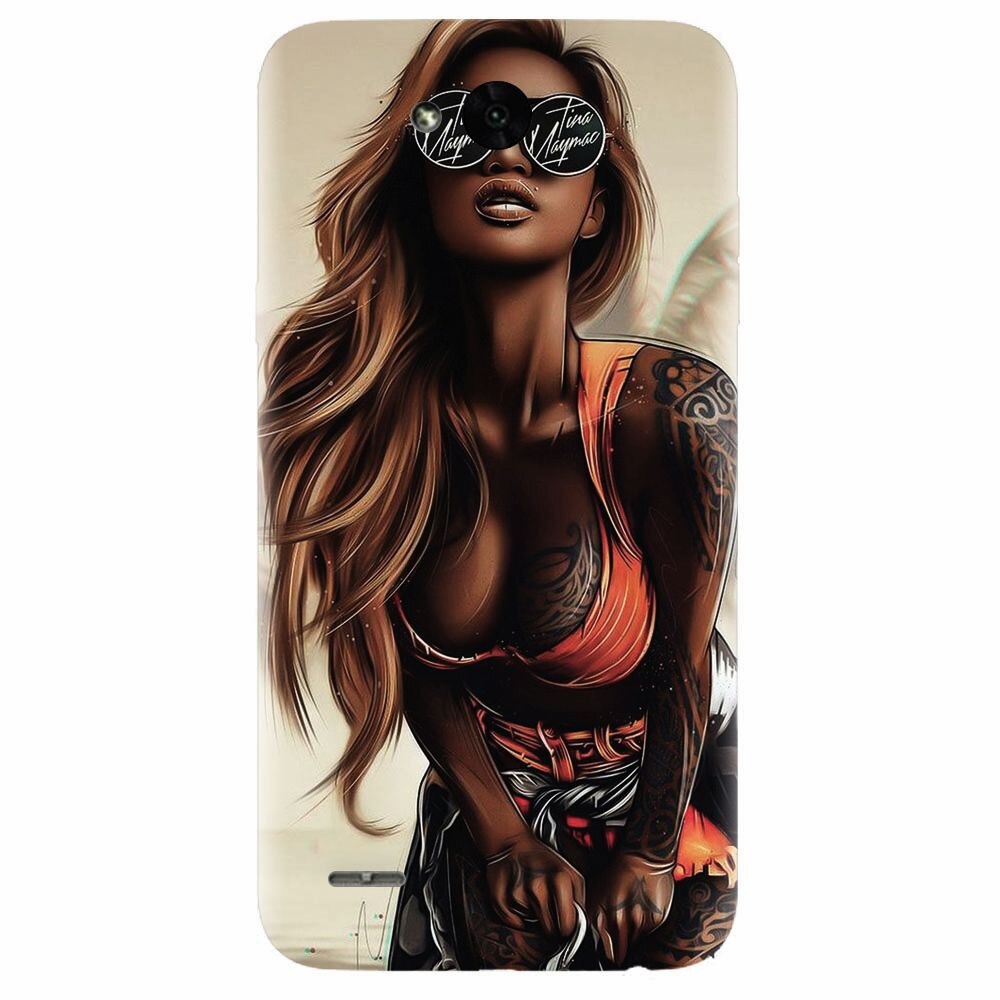 Husa silicon pentru Lg X Power 2, Tattoed Girl
