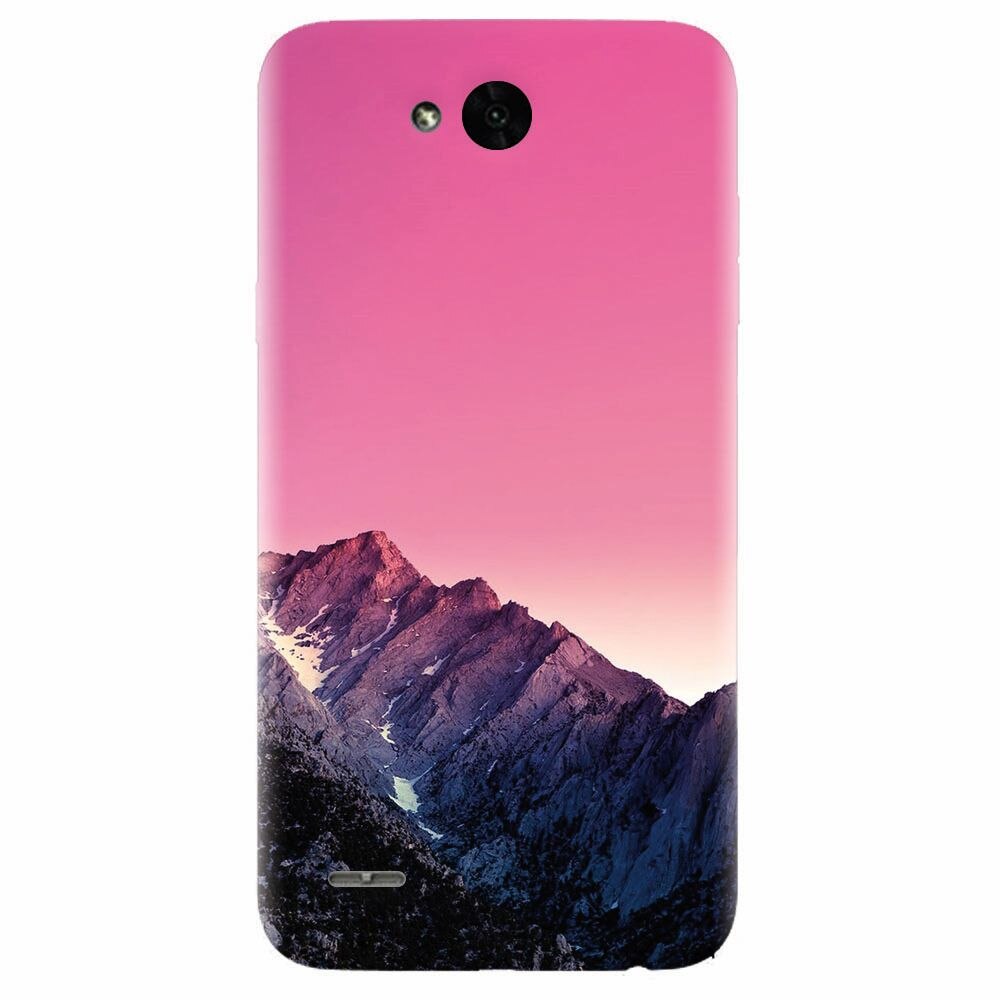 Husa silicon pentru Lg X Power 2, Mountain Peak Pink Gradient Effect