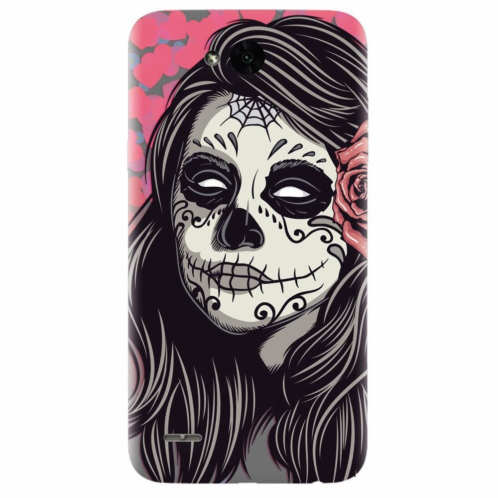 Husa silicon pentru Lg X Power 2, Mexican Girl Skull