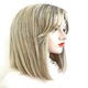 Peruca din par 100% natural uman lucrata manual Model Afina blond cenusiu
