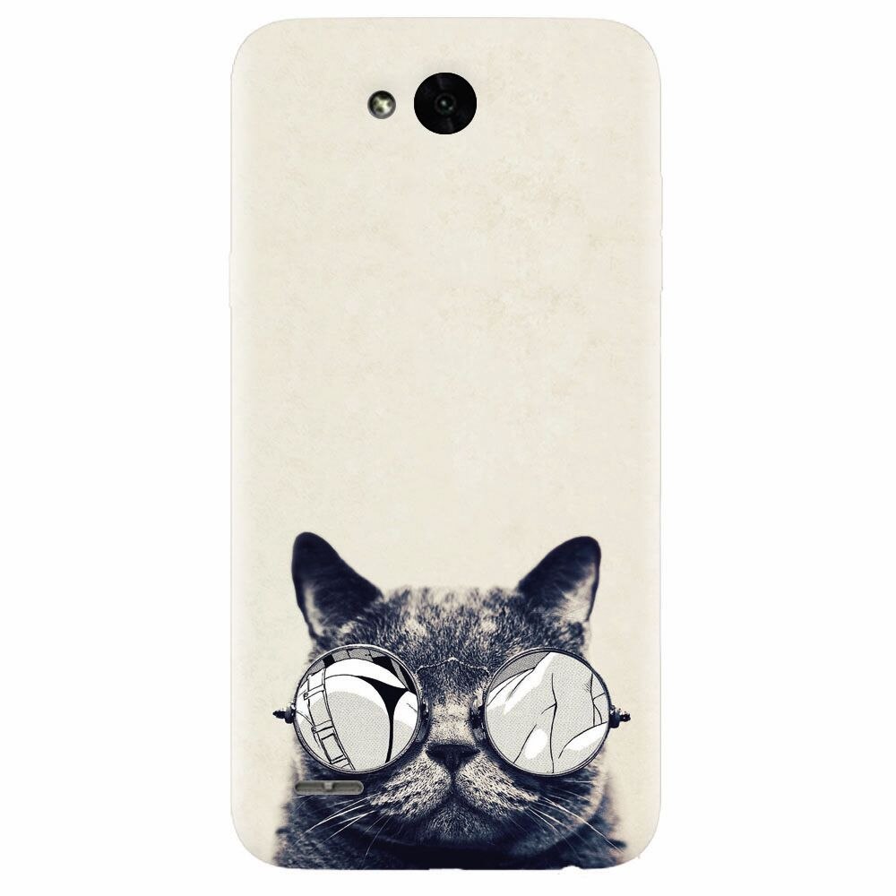 Husa silicon pentru Lg X Power 2, Cool Cat Glasses