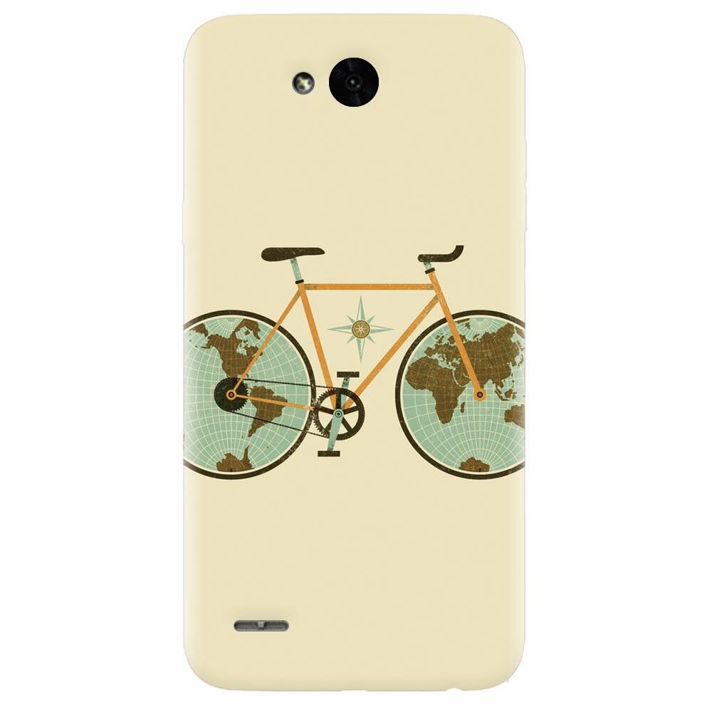 Husa silicon pentru Lg X Power 2, Retro Bicycle Illustration