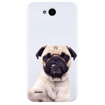 Husa silicon pentru Lg X Power 2, Simple Pug Selfie Husa silicon pentru Lg X Power 2, Simple Pug Selfie