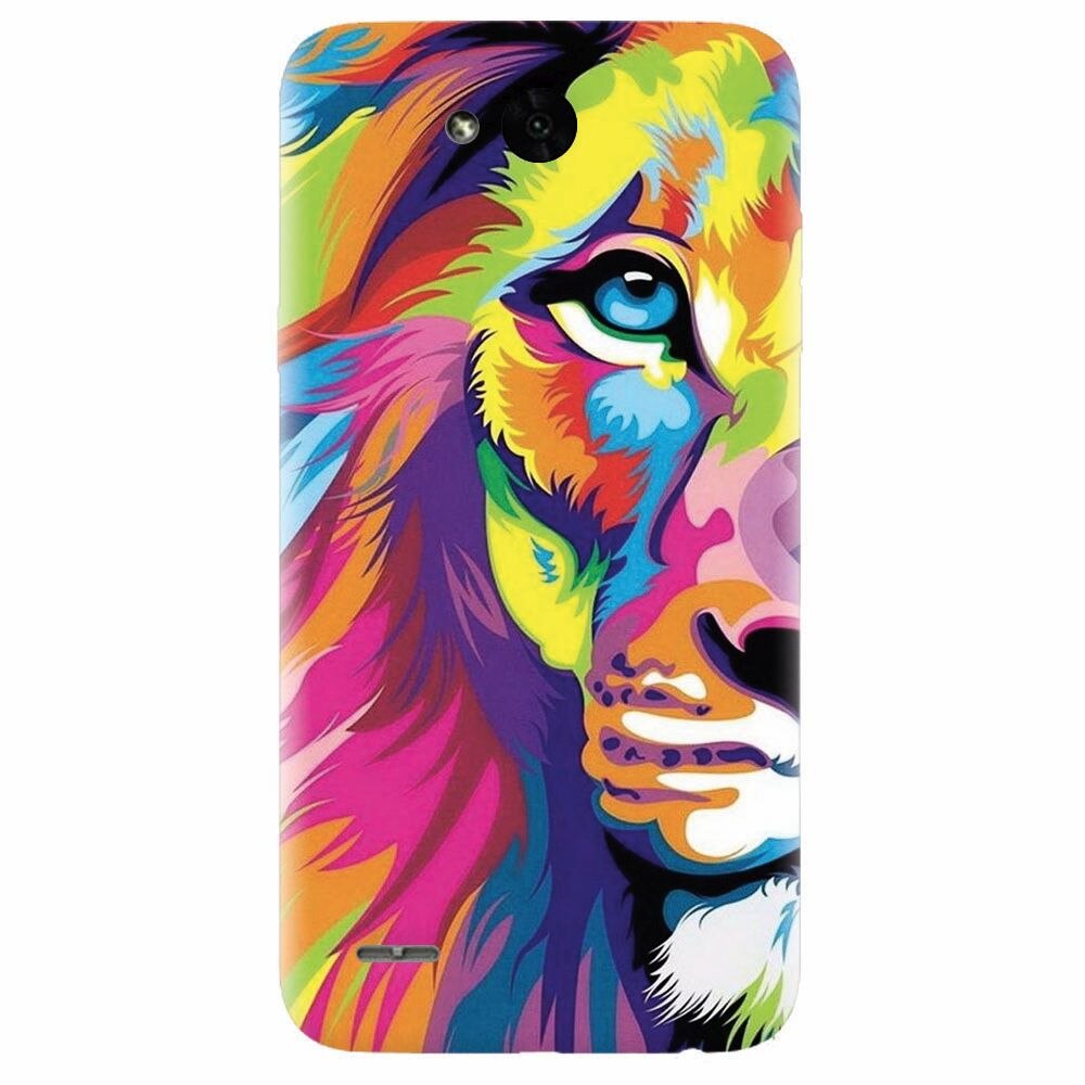 Husa silicon pentru Lg X Power 2, Colorfull Lion 002