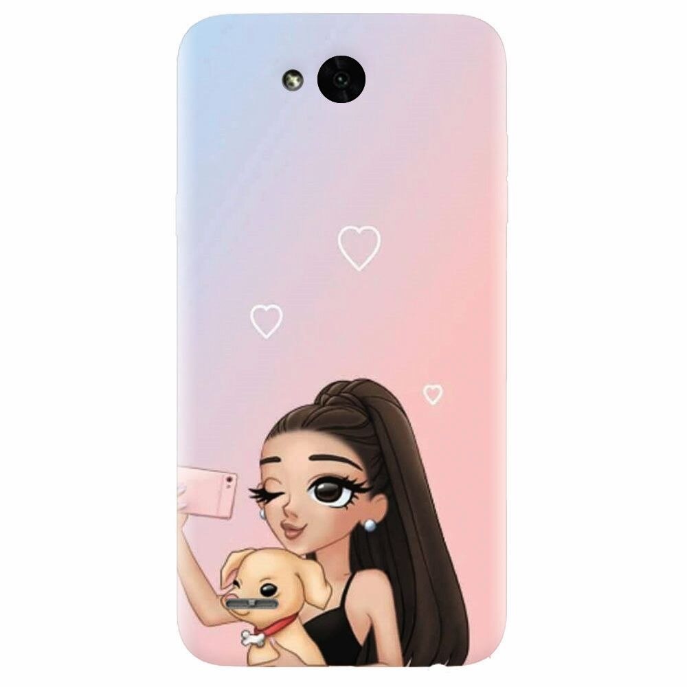 Husa silicon pentru Lg X Power 2, Selfie With Sweet Dog