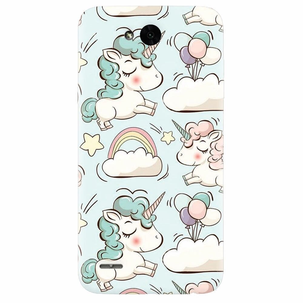 Husa silicon pentru Lg X Power 2, Unicorns And Clouds