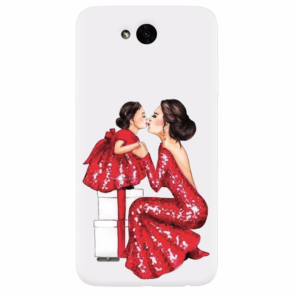Husa silicon pentru Lg X Power 2, Double Red Dress