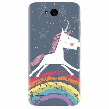 Husa silicon pentru Lg X Power 2, Unicorn Rainbow Husa silicon pentru Lg X Power 2, Unicorn Rainbow