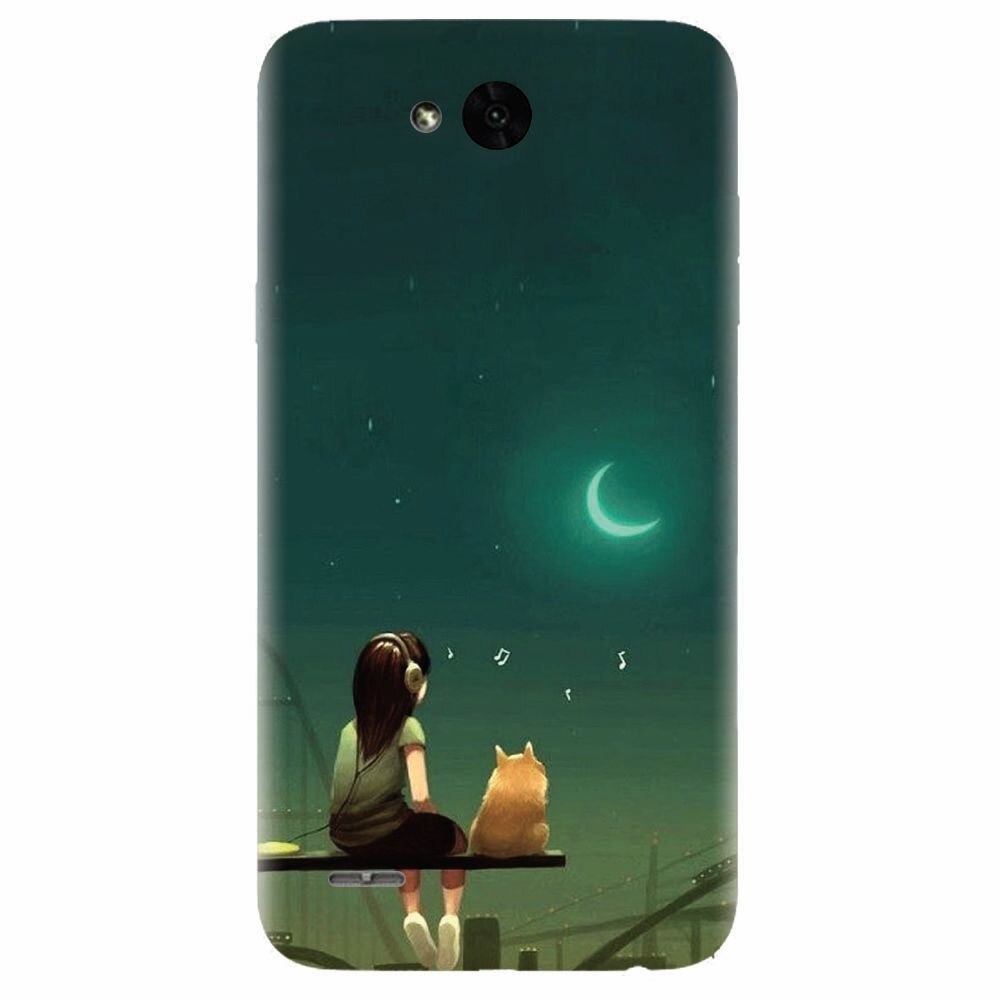 Husa silicon pentru Lg X Power 2, Cat And Girl