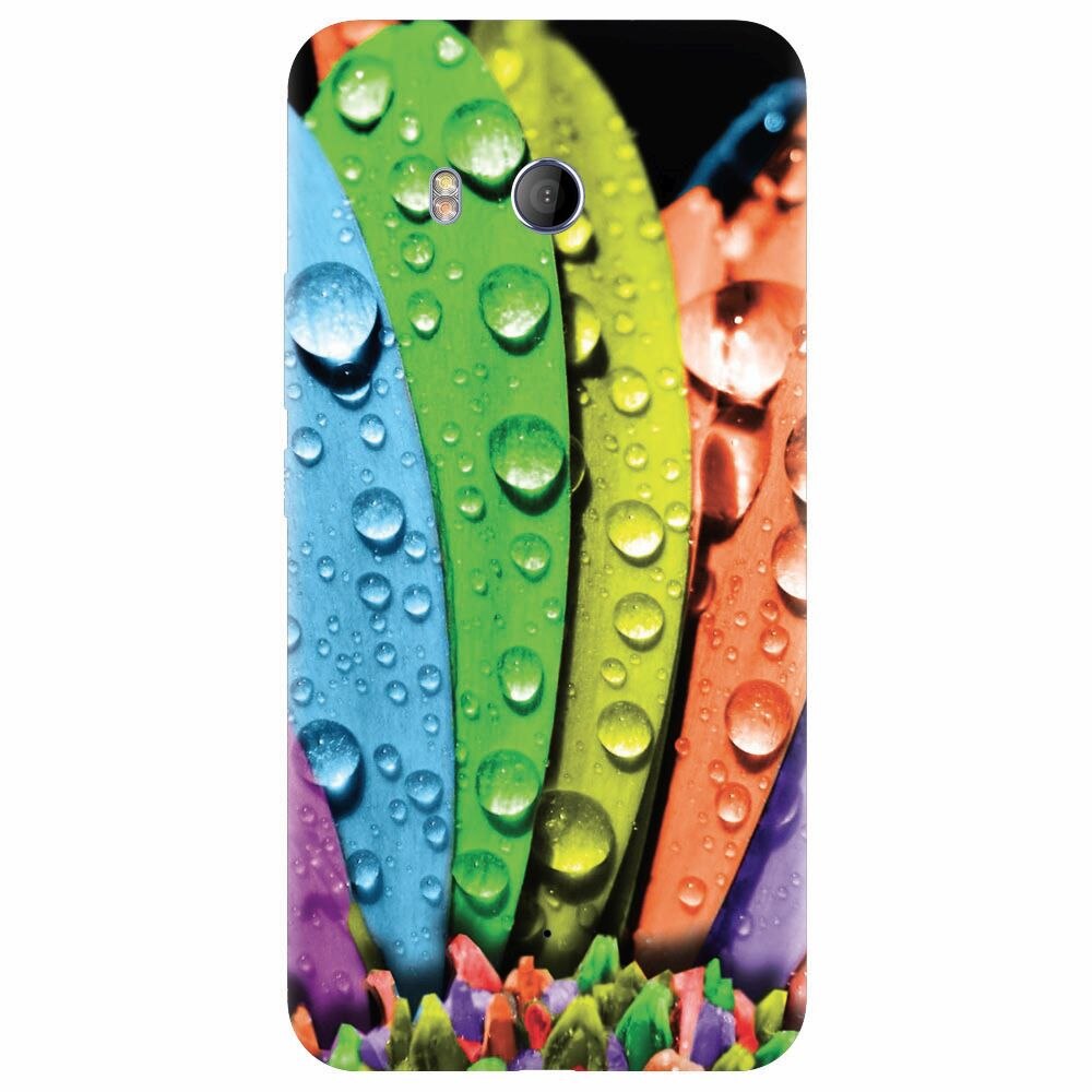 Husa silicon pentru Htc U 11, Colorful Daisy Petals