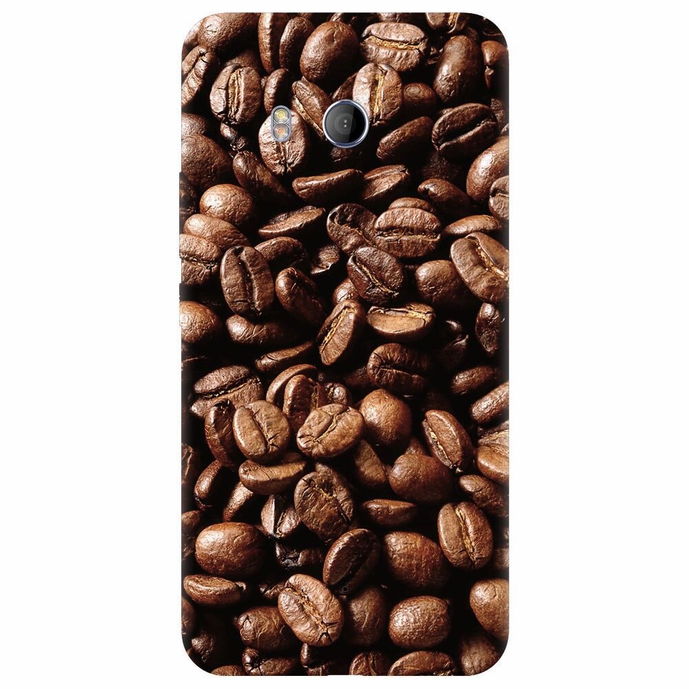 Husa silicon pentru Htc U 11, Coffee Beans