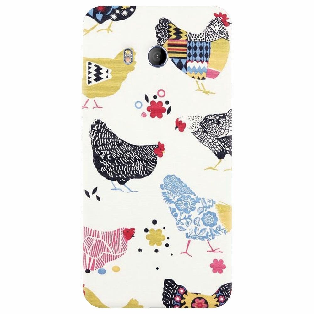 Husa silicon pentru Htc U 11, Chickens