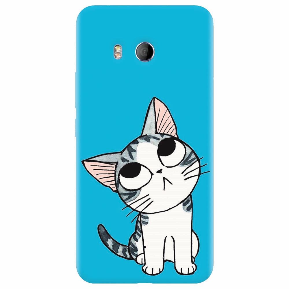 Husa silicon pentru Htc U 11, Cat Lovely Cartoon