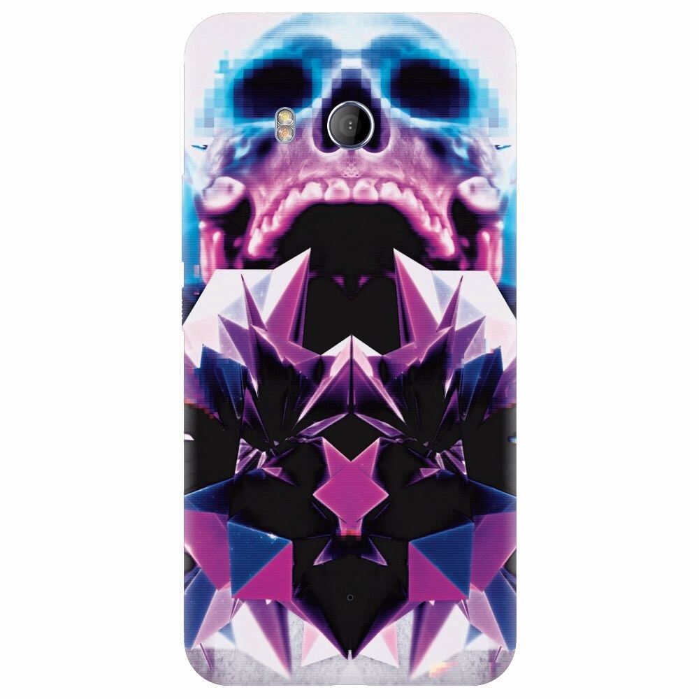 Husa silicon pentru Htc U 11, Abstract Framed Skull