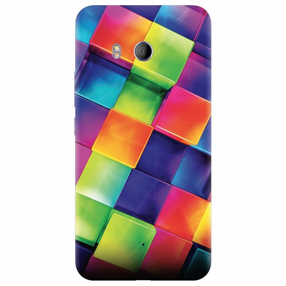 Husa silicon pentru Htc U 11, 3D Geometric Colorful