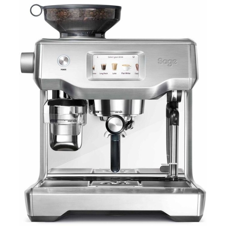 Espressor automat, SAGE SES990BSS, 2400W, 15 bar, 2.5l, Oracle ™ Touch system, slefuirea automata, otel inoxidabil lustruit cu luciu