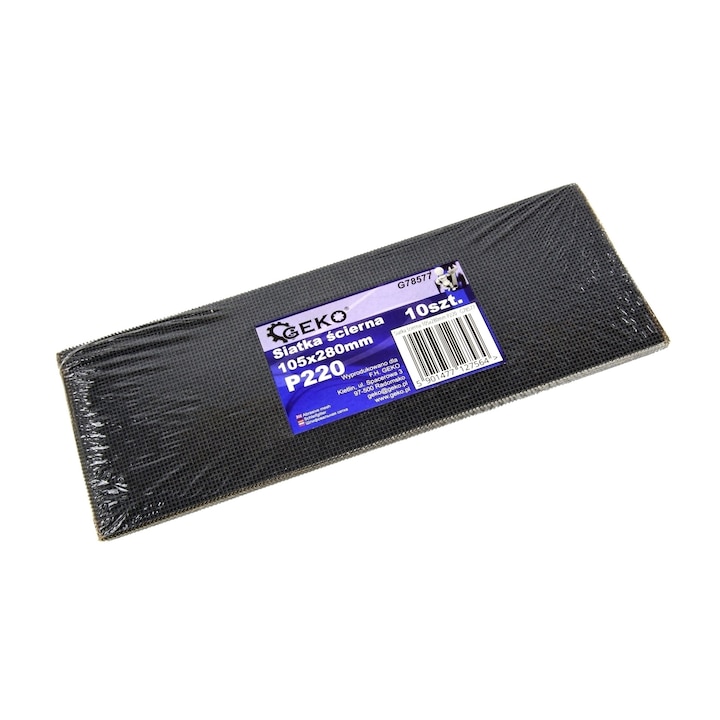 Set plasa abraziva 105 x 280mm P220, 10 bucati, Geko G78577