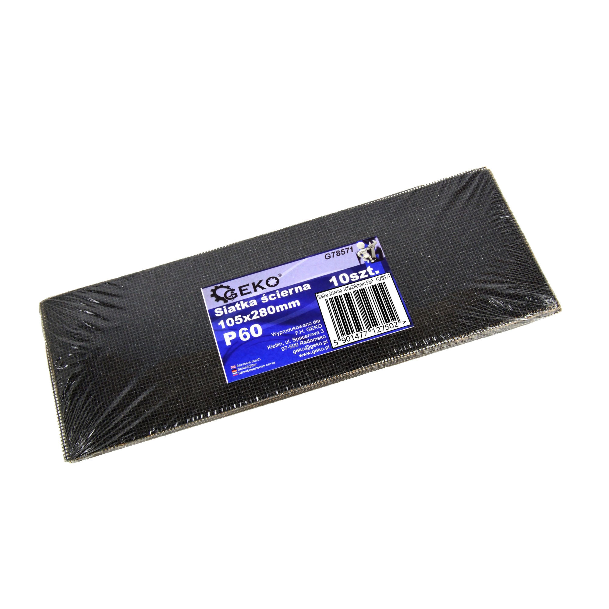 Plasa abraziva 105 x 280mm P60, Geko G78571