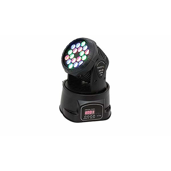 Moving Head LED RGB, 18x3W,DMX-512, Stroboscop electronic, Afisaj LED
