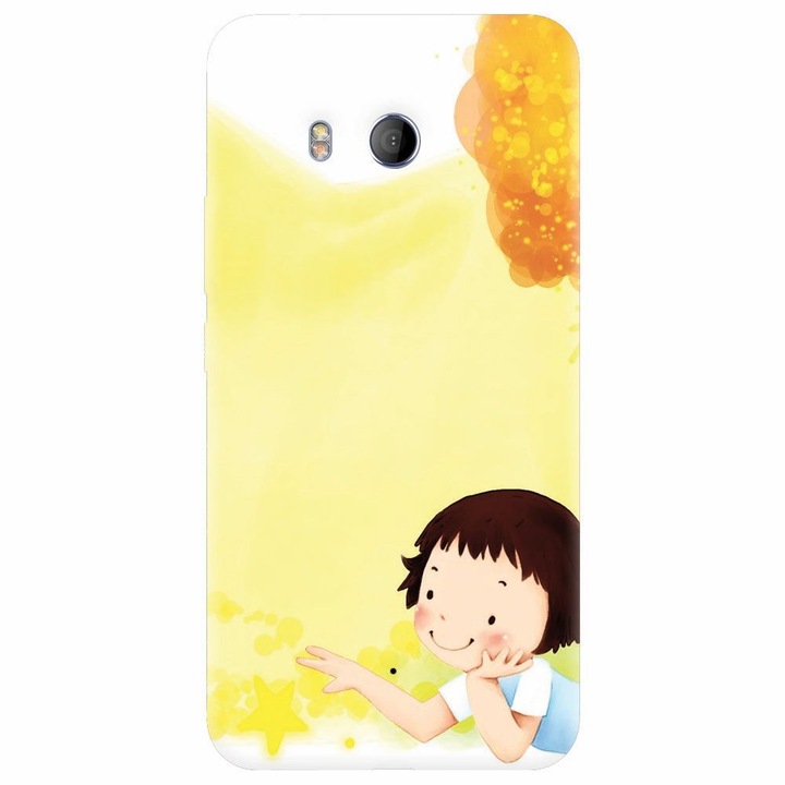 Силиконов кейс съвместим с Htc U 11, Child Autumn Paint Hd