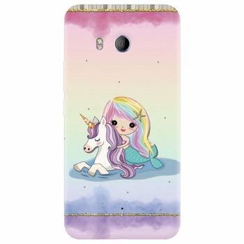 Husa silicon pentru Htc U 11, Mermaid Unicorn Play Husa silicon pentru Htc U 11, Mermaid Unicorn Play
