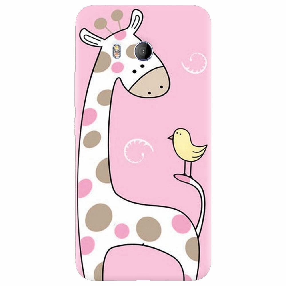 Husa silicon pentru Htc U 11, Cute Giraffe