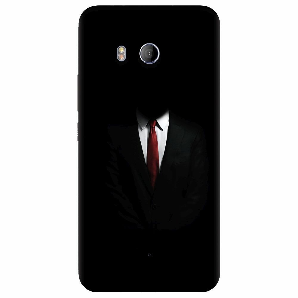 Husa silicon pentru Htc U 11, Mystery Man In Suit